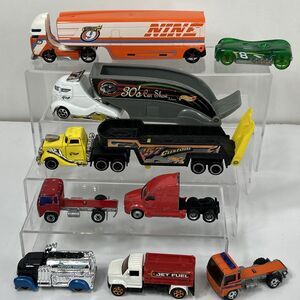 Hot Wheels Semi Trailer Truck Lot Speedway Hauler Transporter Fuel Gas Tanker